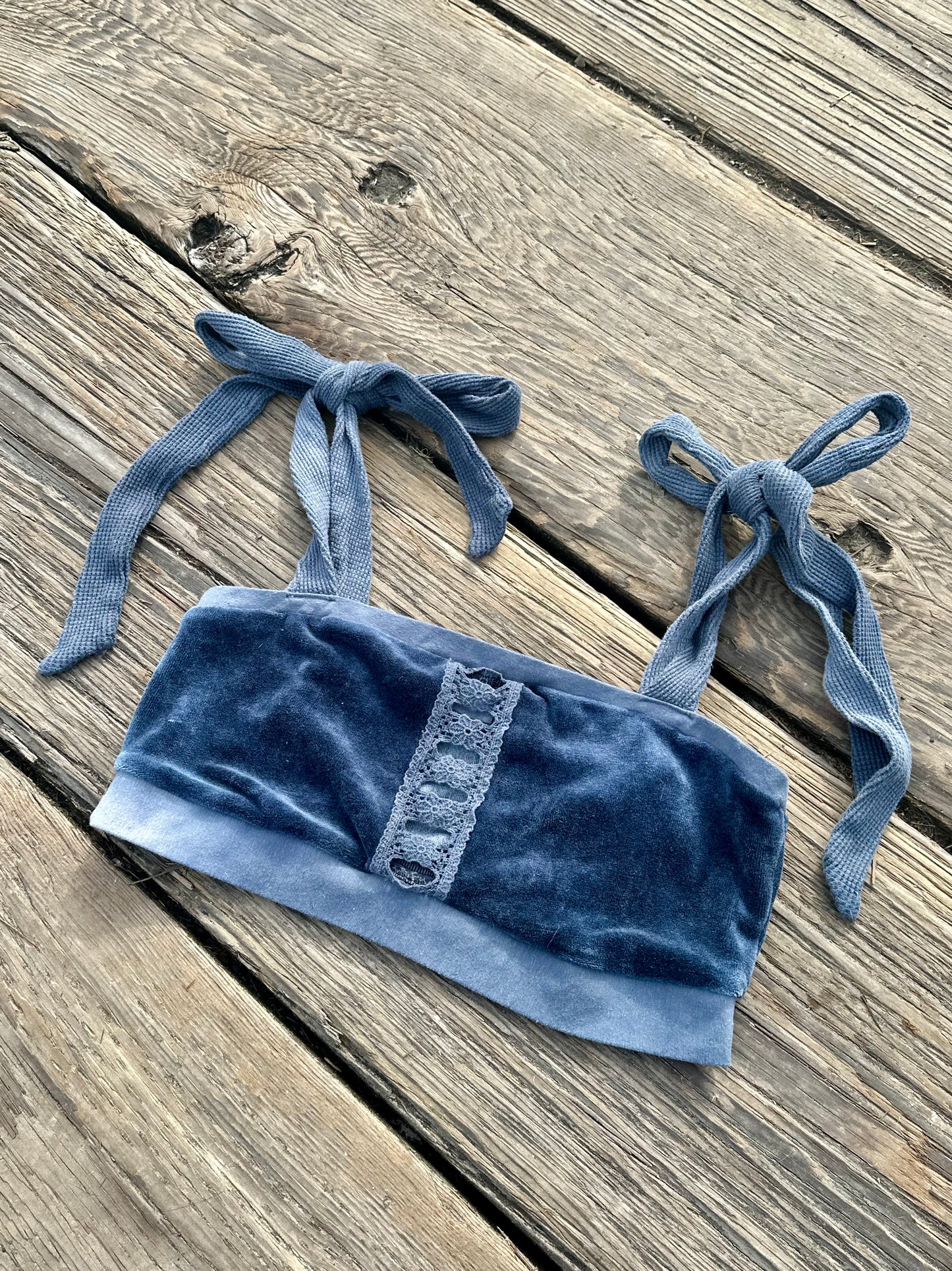 Small One Of A Kind Tie Strap Crop Top
