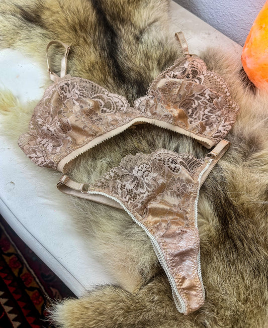 Golden Heart Size Small French Lace Set