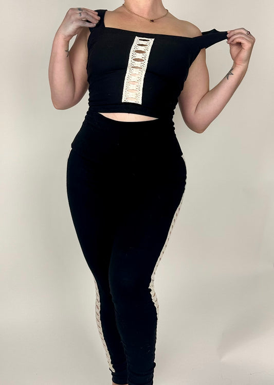 Delilah Leggings + Cherry Blossom Girl Top